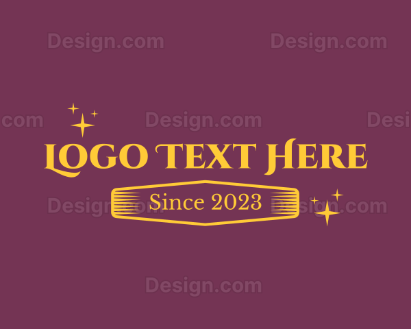 Golden Shiny Text Logo