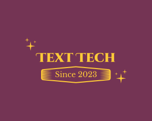 Golden Shiny Text logo