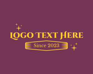 Golden Shiny Text logo