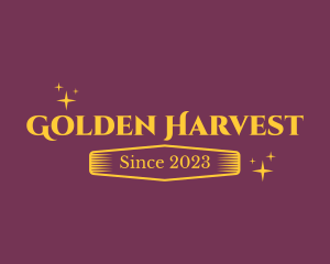 Golden Shiny Text logo design