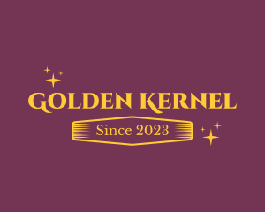 Golden Shiny Text logo design