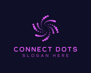 Software Dot Swirl logo design