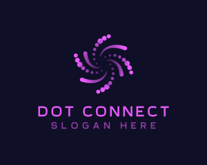 Software Dot Swirl logo design