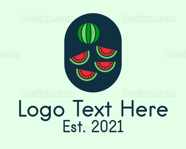 Watermelon Fruit Slices Logo