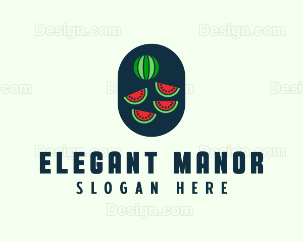 Watermelon Fruit Slices Logo