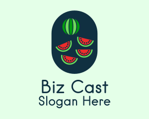 Watermelon Fruit Slices Logo