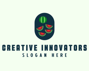 Watermelon Fruit Slices Logo