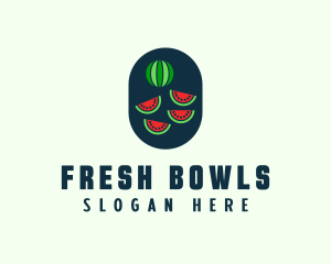 Watermelon Fruit Slices logo design