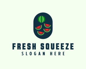 Watermelon Fruit Slices logo design