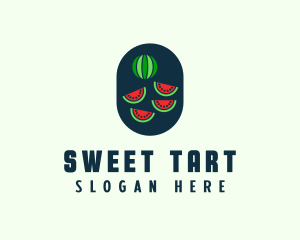 Watermelon Fruit Slices logo design