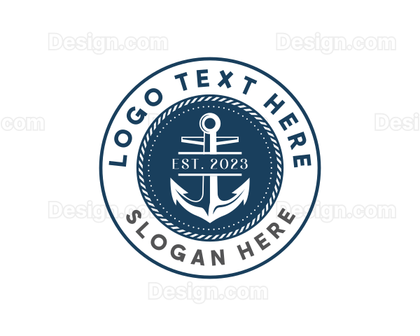 Nautical Ship Anchor Logo