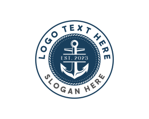 Nautical Ship Anchor logo