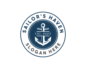 Nautical Ship Anchor logo design