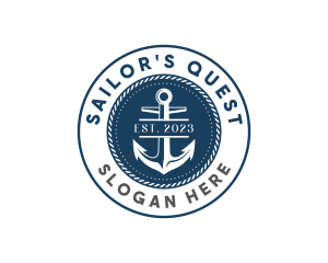 Nautical Ship Anchor logo design