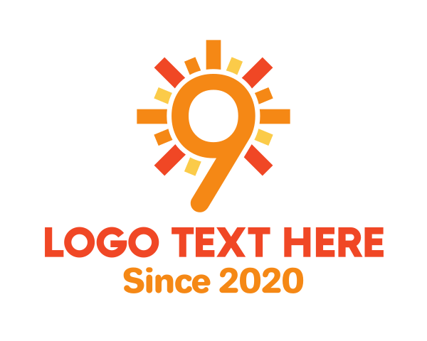 Orange Sun logo example 2
