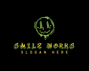 Graffiti Smile Paint logo design