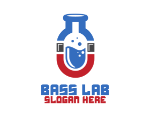 Magnet Lab Flask logo design