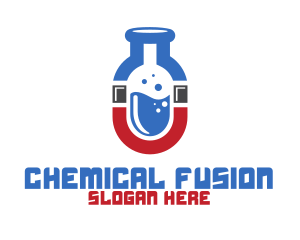 Magnet Lab Flask logo design