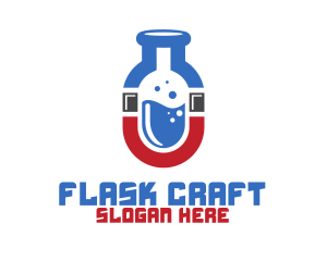 Magnet Lab Flask logo design