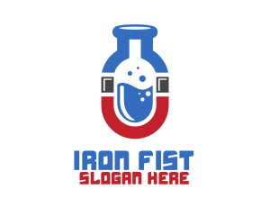 Magnet Lab Flask logo design