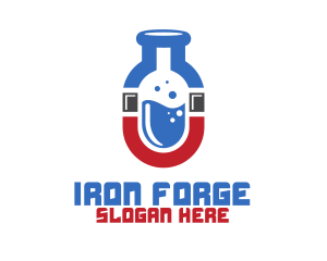 Magnet Lab Flask logo design