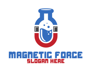 Magnet Lab Flask logo design