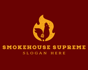 Smoked Chicken Flame BBQ Grill logo