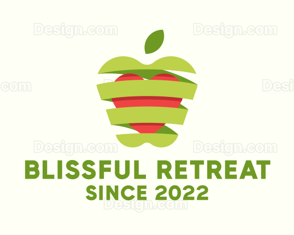 Healthy Apple Fruit Logo
