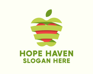 Healthy Apple Fruit  Logo