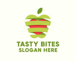 Healthy Apple Fruit  Logo