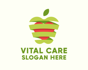 Healthy Apple Fruit  Logo