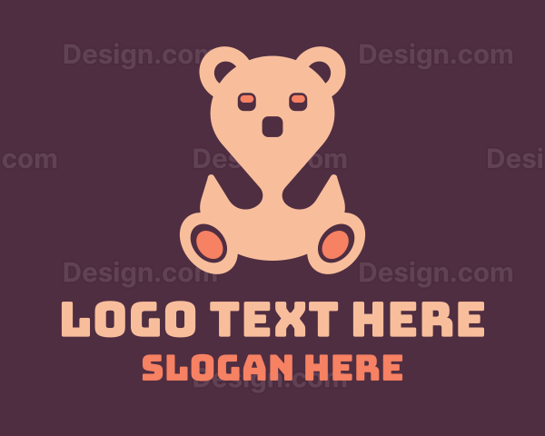 Pink Teddy Bear Logo