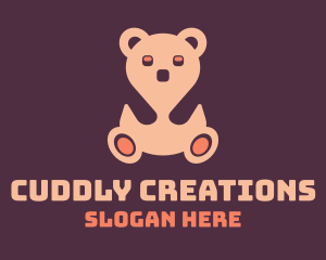 Pink Teddy Bear logo design