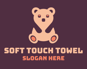 Pink Teddy Bear logo design