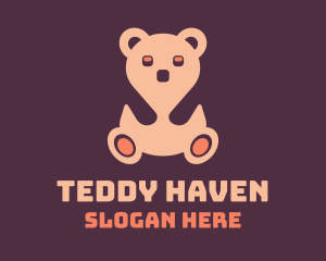 Pink Teddy Bear logo design