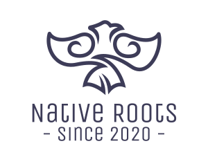 Blue Tribal Eagle logo design