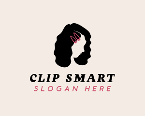 Woman Curly Hair logo design