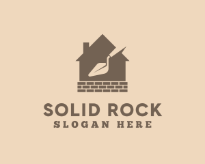 House Trowel Brick Construction logo design