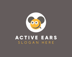 Smiley Bee Ears logo design