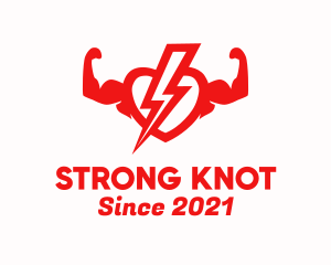 Strong Heart Bolt logo design