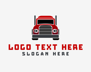 Red Logistics Truck logo