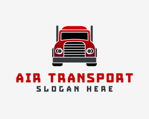 Red Logistics Truck logo design