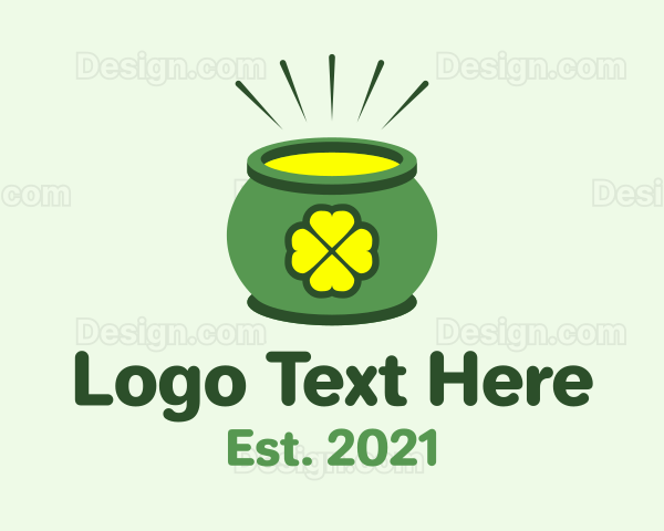 Pot of Gold Clover Logo