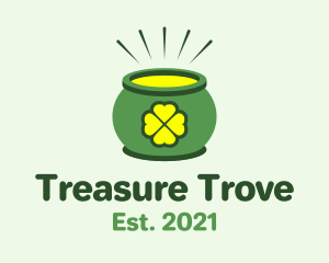 Pot of Gold Clover logo design