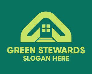 Green Realty House logo design