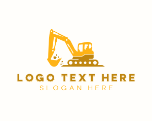 Excavator Heavy Equipment Logo