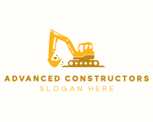 Excavator Heavy Equipment logo design