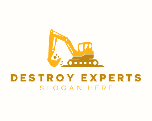 Excavator Heavy Equipment logo design