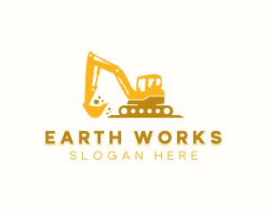 Excavator Heavy Equipment logo