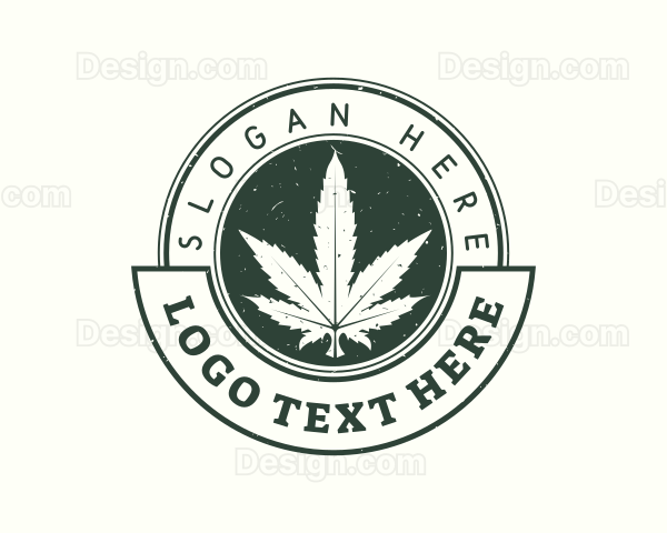 Marijuana Cannabis Badge Logo